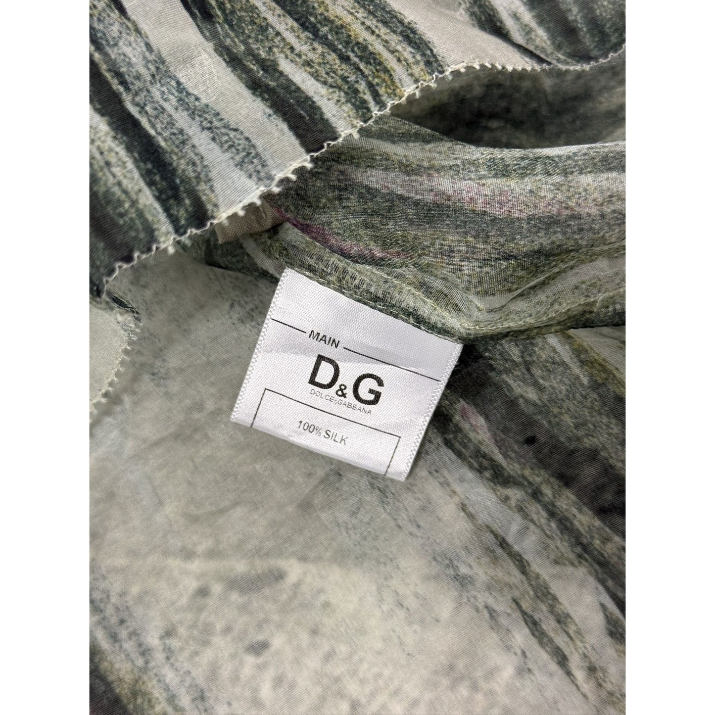 Dolce & Gabbana Mesh top silk Printed dress