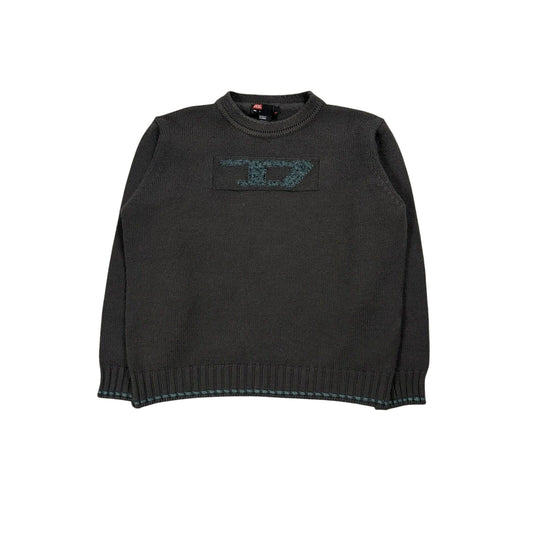 Diesel vintage sweater big logo grey Y2K