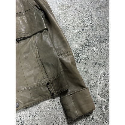 Diesel leather jacket brown vintage avant garde