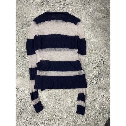 Acne Studios Mohair Sweater Octave SS14 Striped Navy White