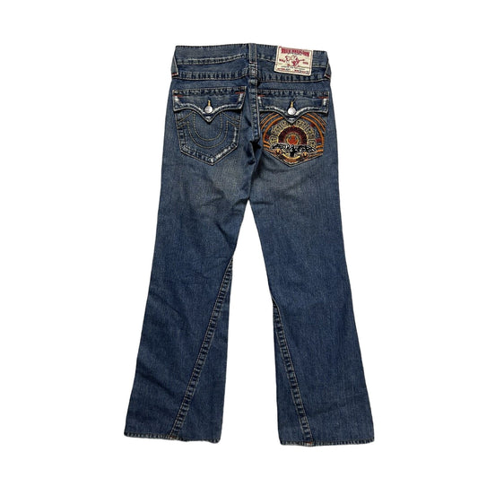 True Religion vintage jeans embroidery sunrise bootcut Y2K