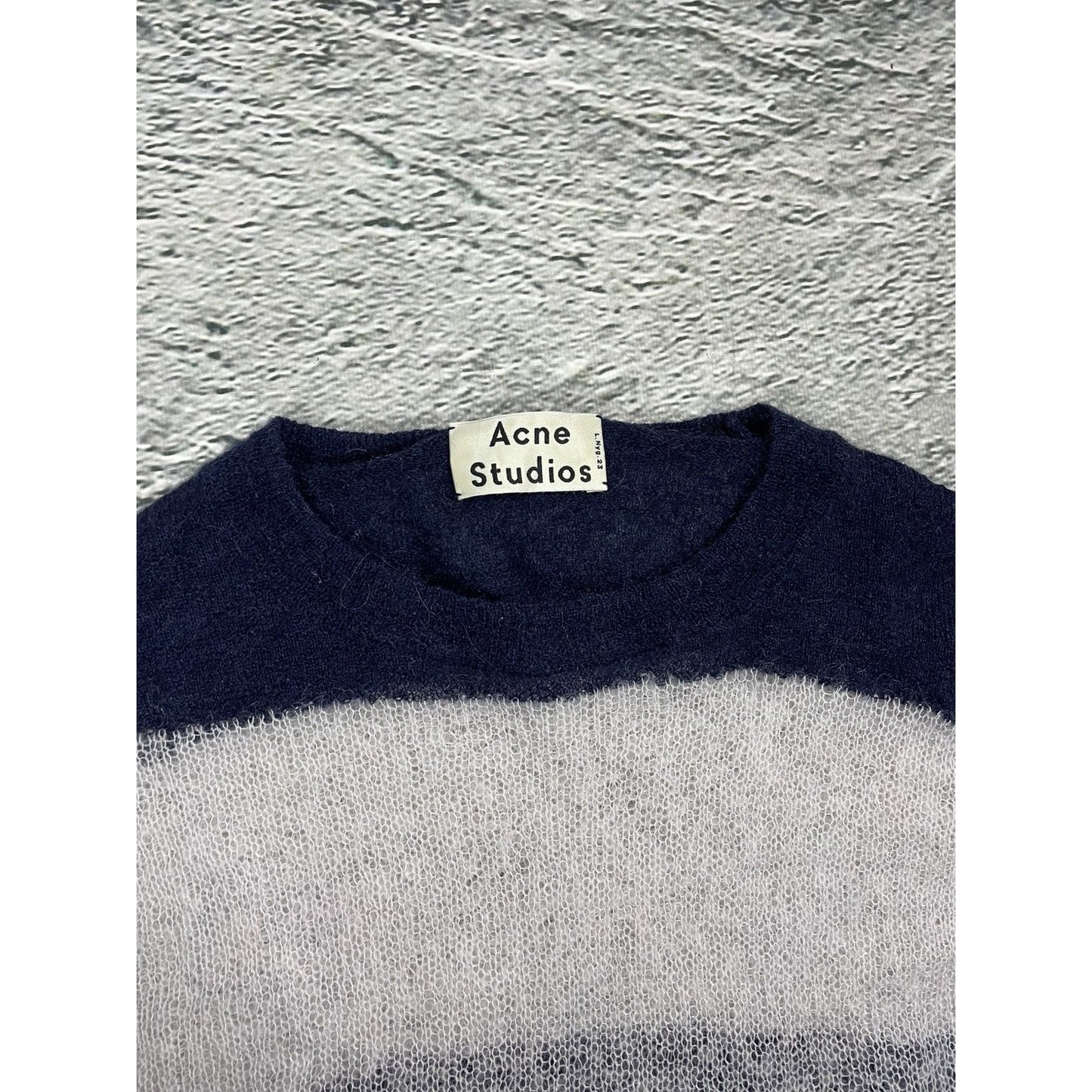 Acne Studios Mohair Sweater Octave SS14 Striped Navy White