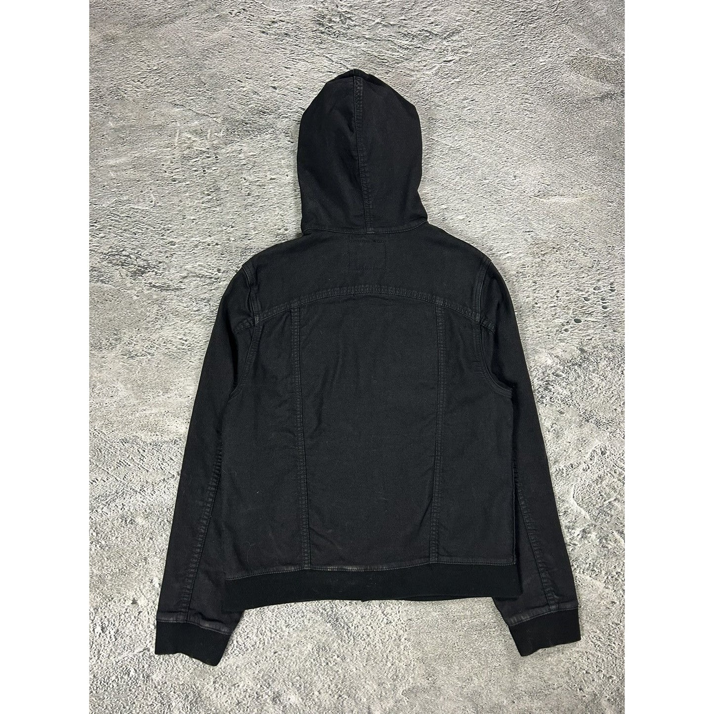 True Religion denim jacket black hooded