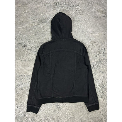 True Religion denim jacket black hooded