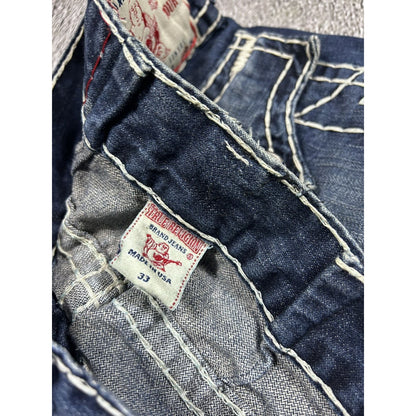 True Religion Blue jeans thick stitching Ricky