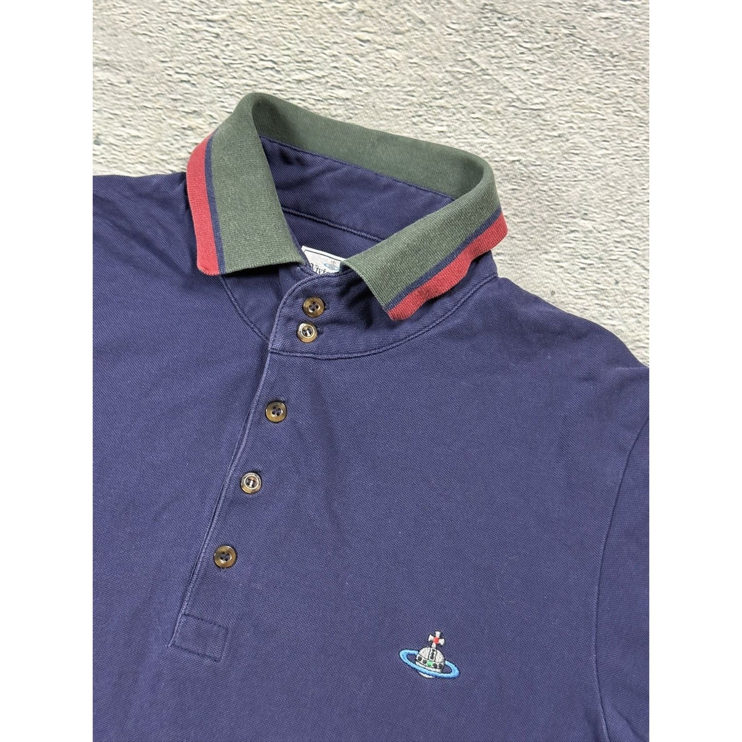 Vivienne Westwood polo T-shirt navy green red small logo