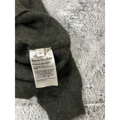 Acne Studios mohair sweater dramatic moh khaki