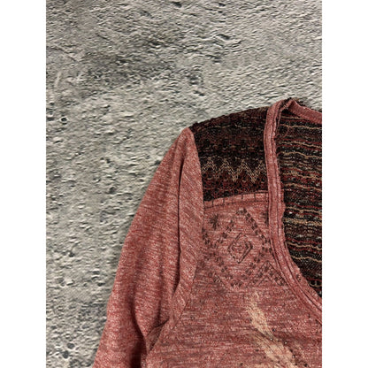 Miss Me longsleeve top mesh Y2K big cross logo
