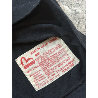 Evisu plain black t-shirt vintage basic