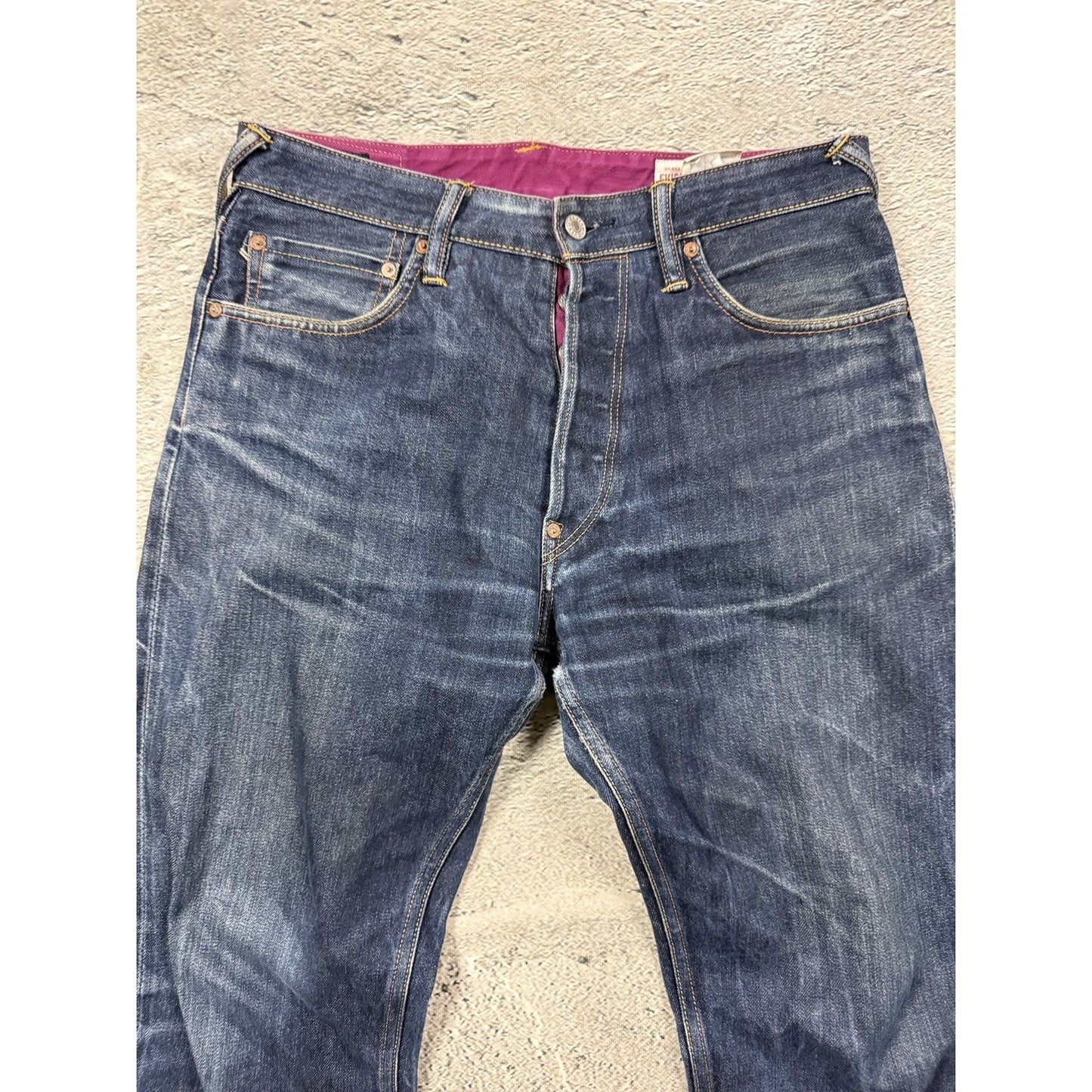 Evisu jeans daicock big logo gradient purple pink purple