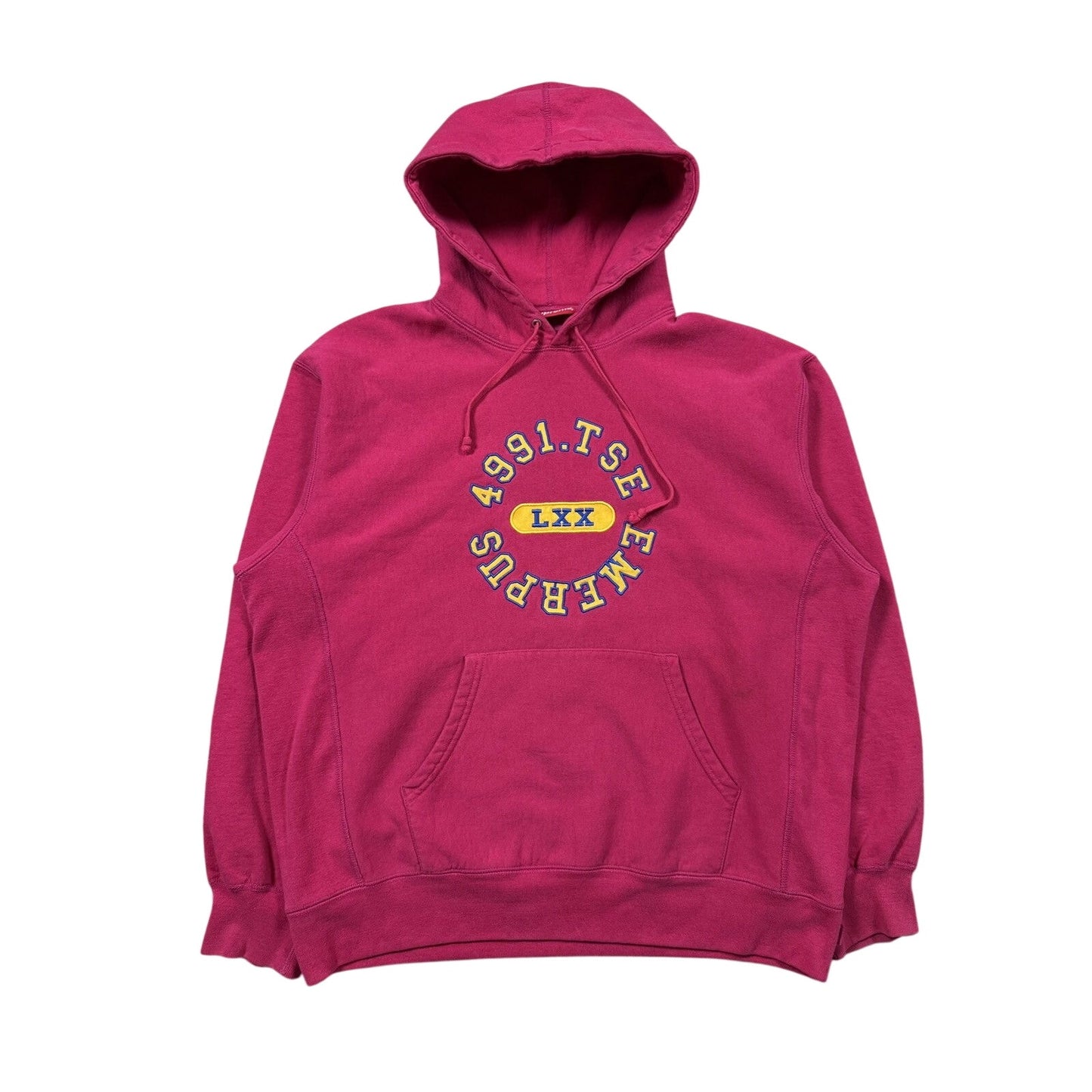 Supreme reverse Tag Hoodie fuchsia pink