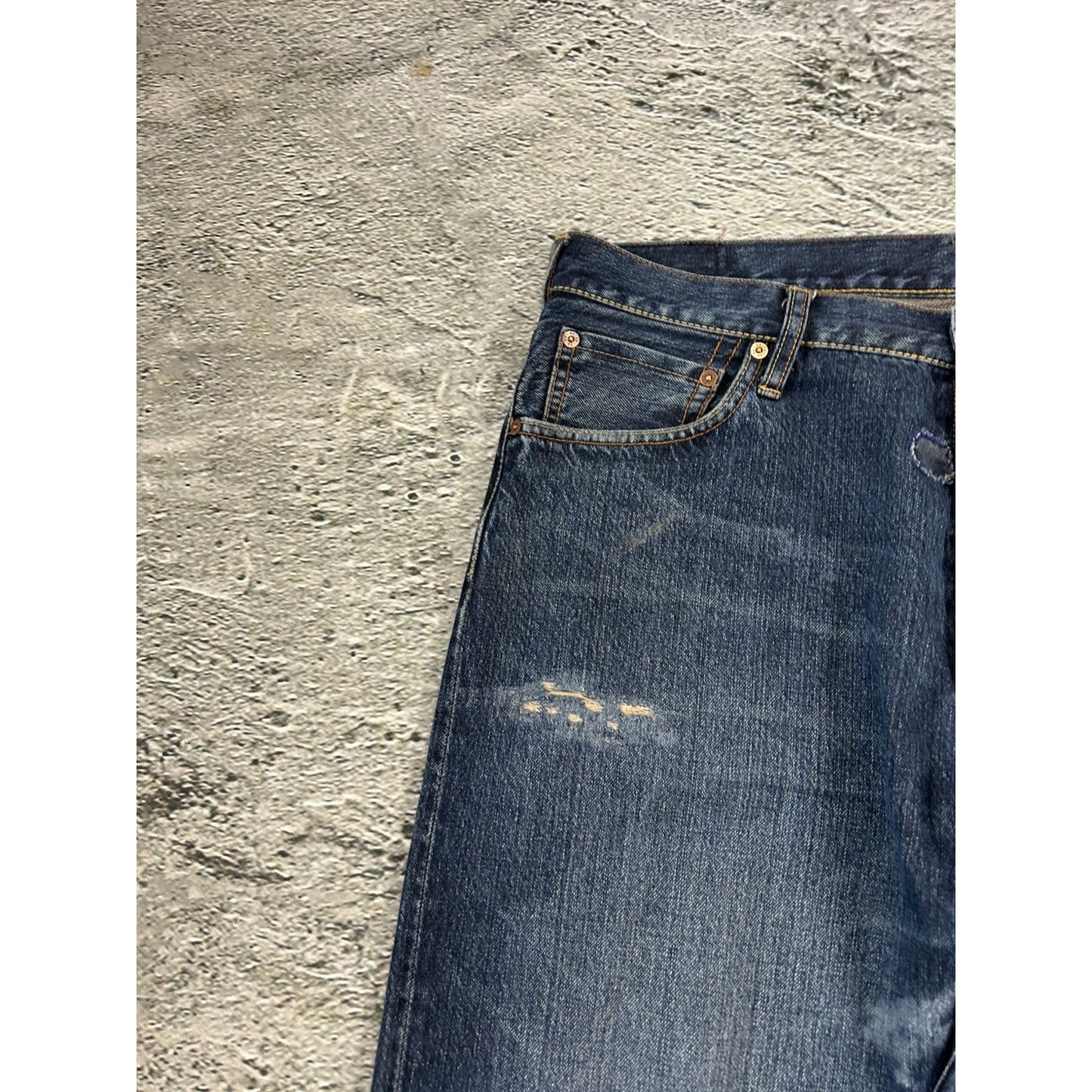 Evisu jeans vintage embroidery face seagull logo selvedge