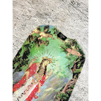 Jean Paul Gaultier 1998 RARE Hindu Tattoo Mesh longsleeve