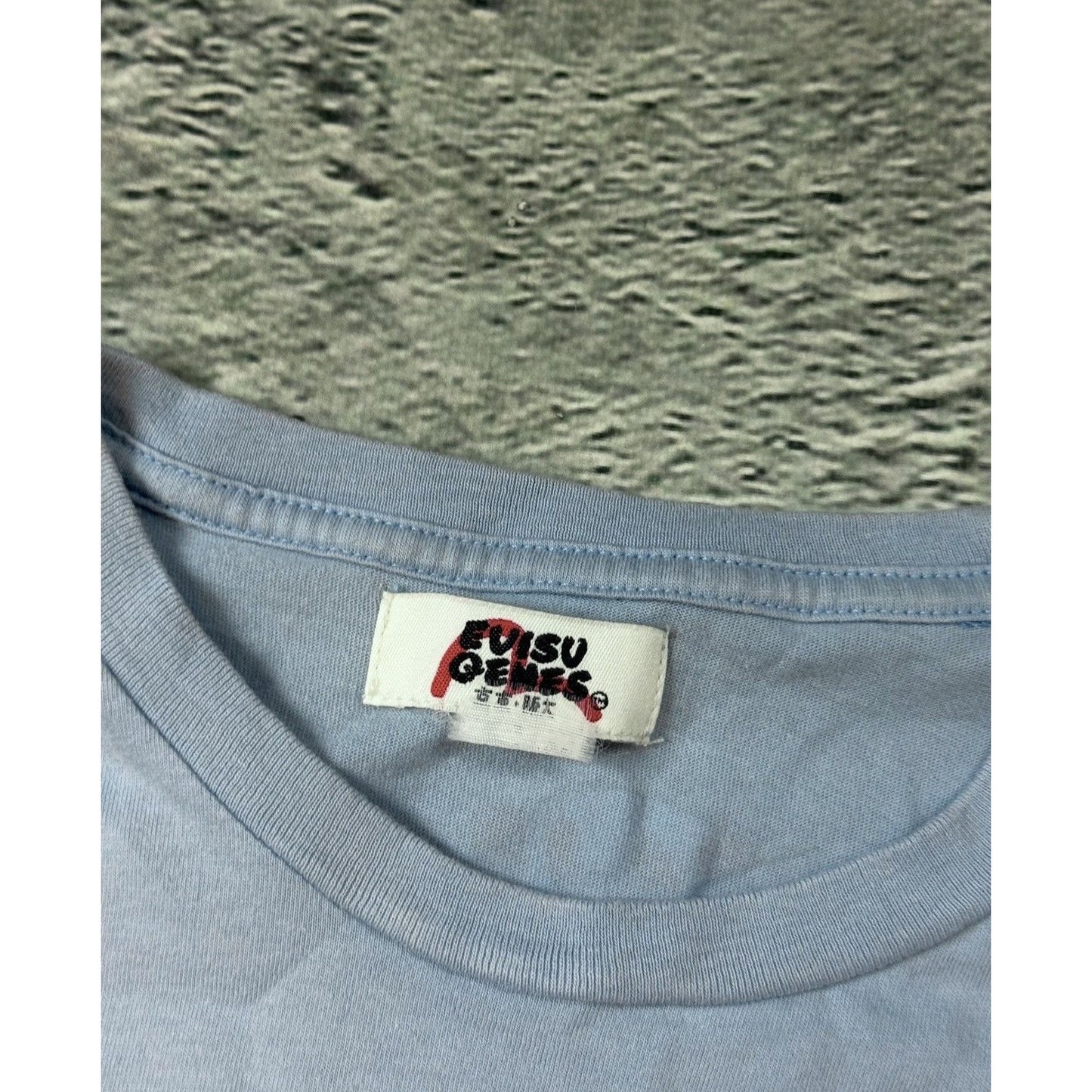 Evisu Genes vintage baby blue big logo t-shirt