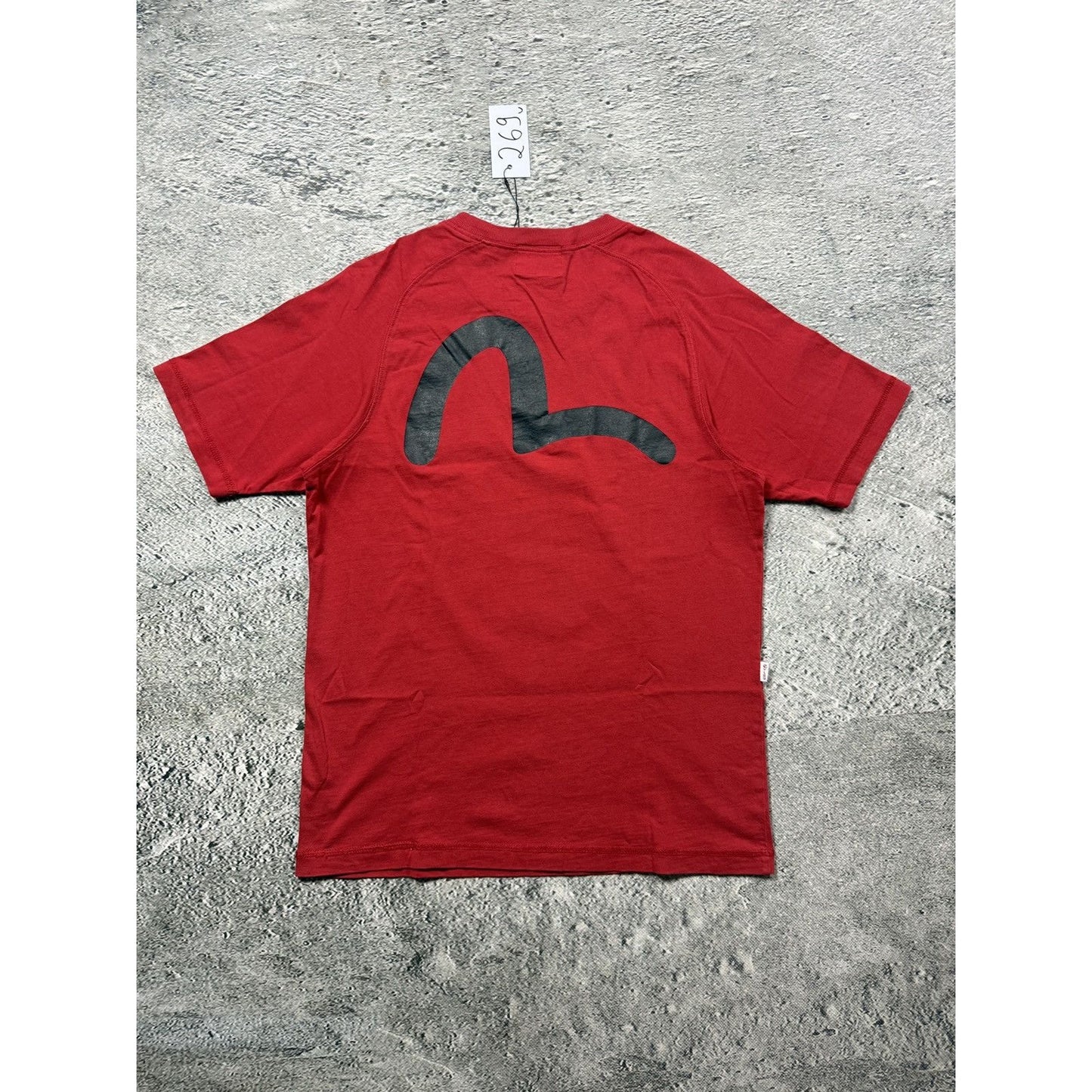 Evisu vintage Red T-shirt big logo bespoke indygo