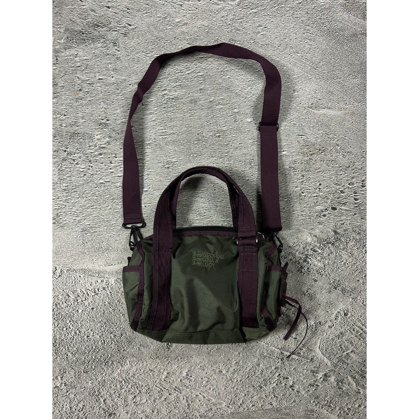 George Gina & Lucy bag khaki purple Y2K GGL Come Titikaka