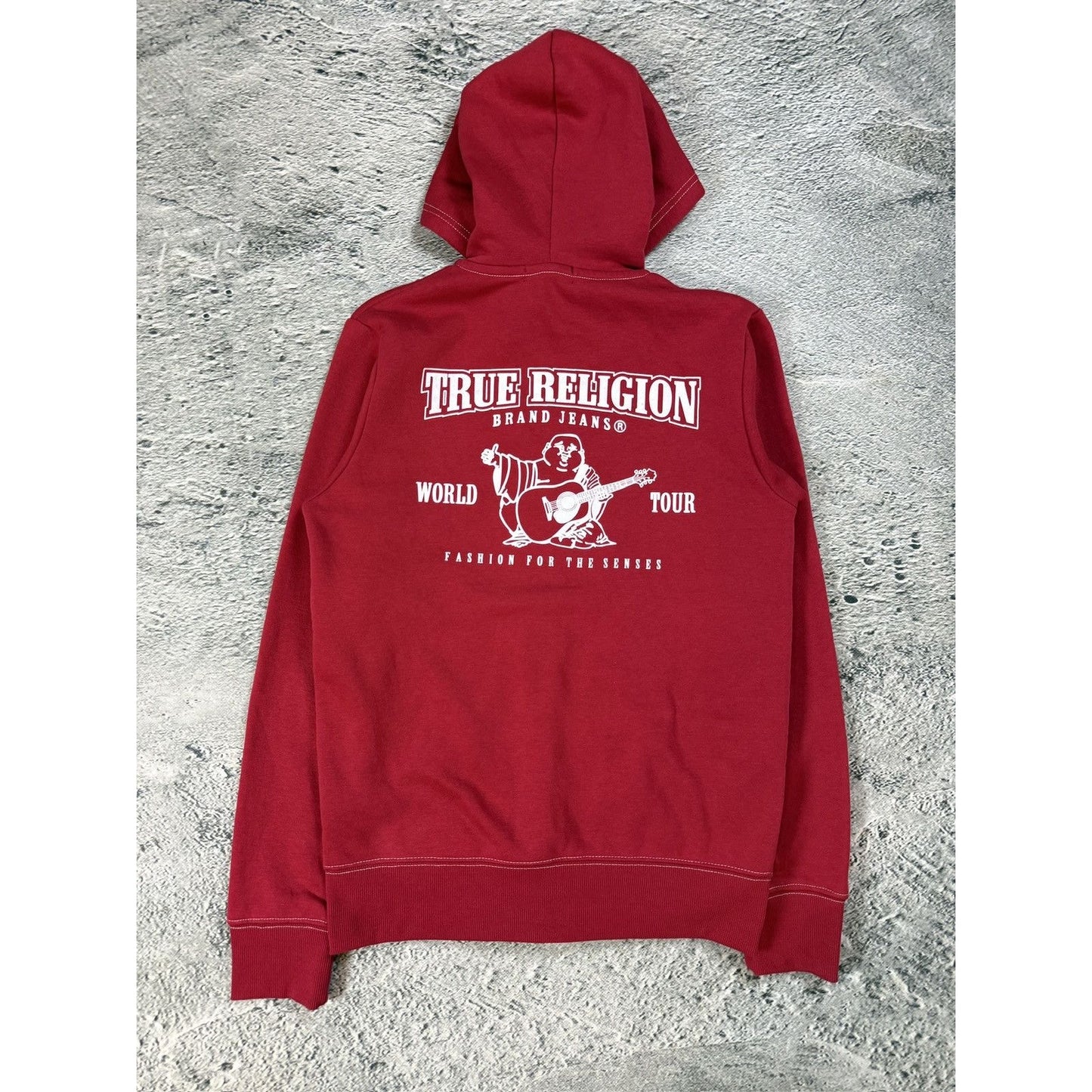 True Religion vintage red zip hoodie logo Y2K