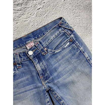 True Religion blue jeans Buddha Embroidery Joey flared