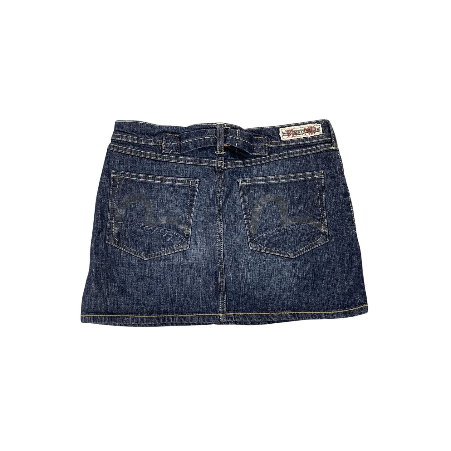 Evisu x Puma vintage navy skirt black seagulls Y2K