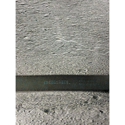 Diesel leather belt big buckle Y2K blue silver