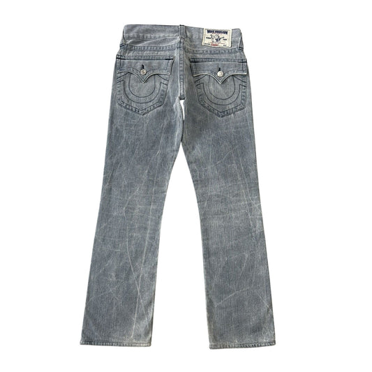 True Religion grey jeans contrast stitching Y2K straight