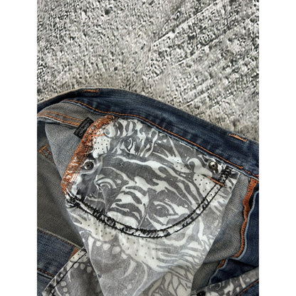 Ed Hardy Christian Audigier vintage jeans big logo pants