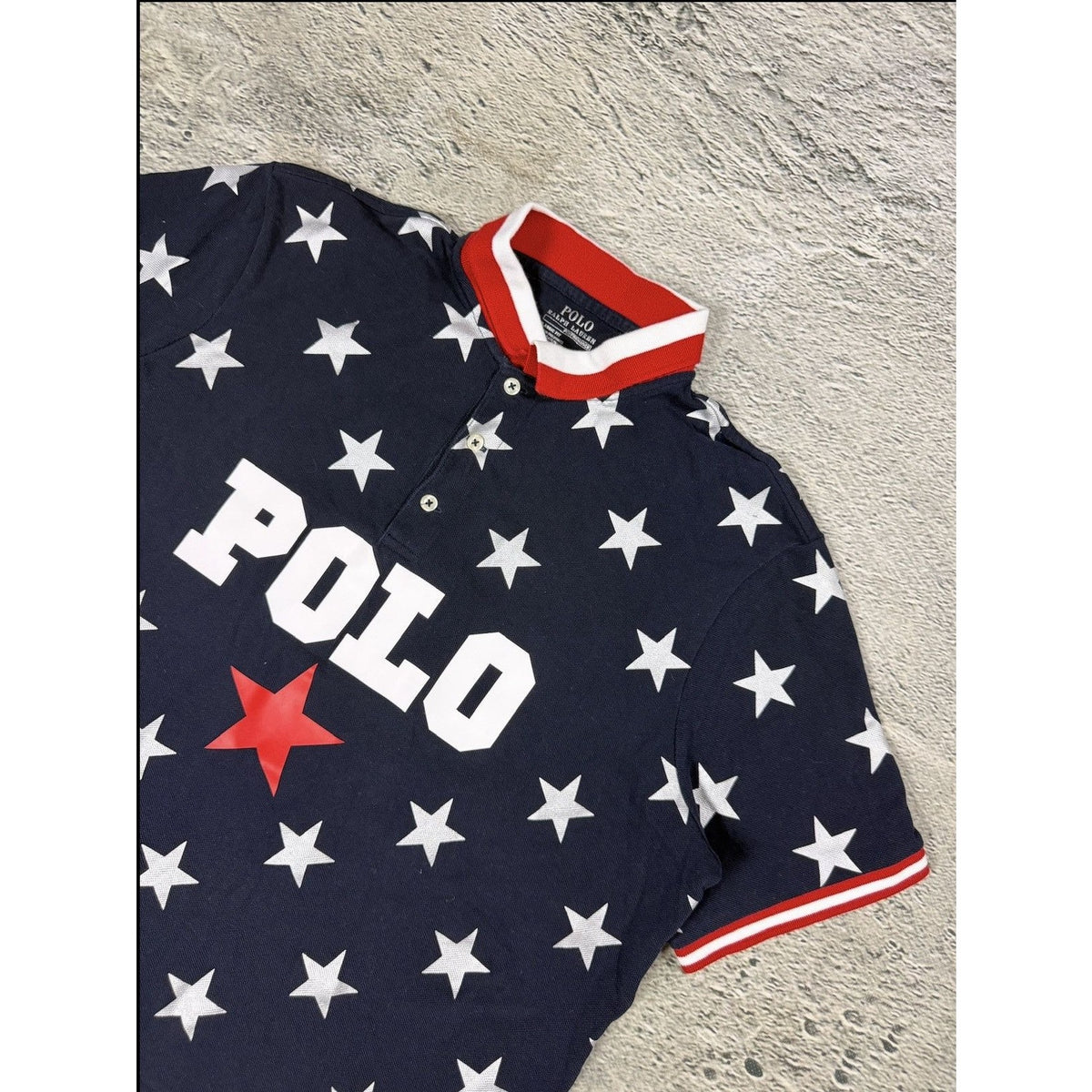 Chief Keef Polo Ralph Lauren stars silver blue T-shirt