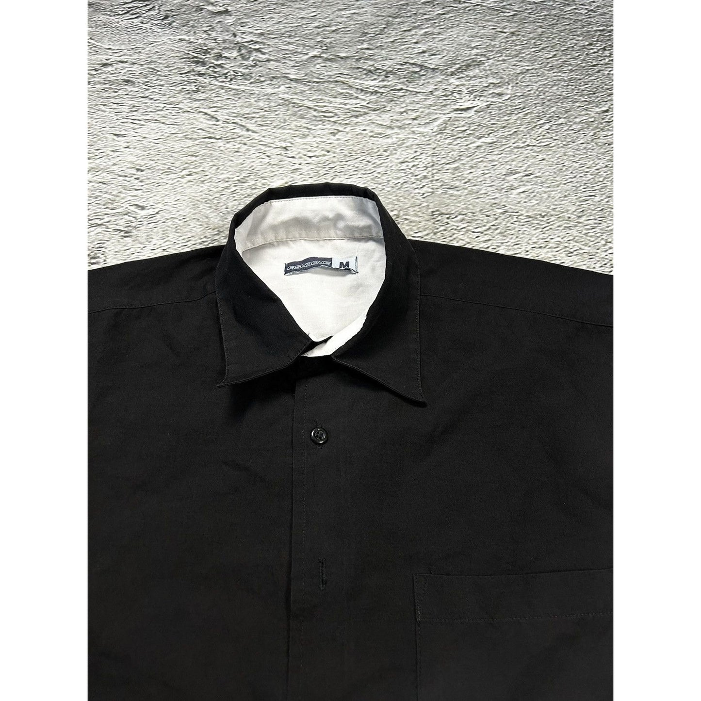 Fishbone Hawaiian Shirt black tribal vintage Y2K
