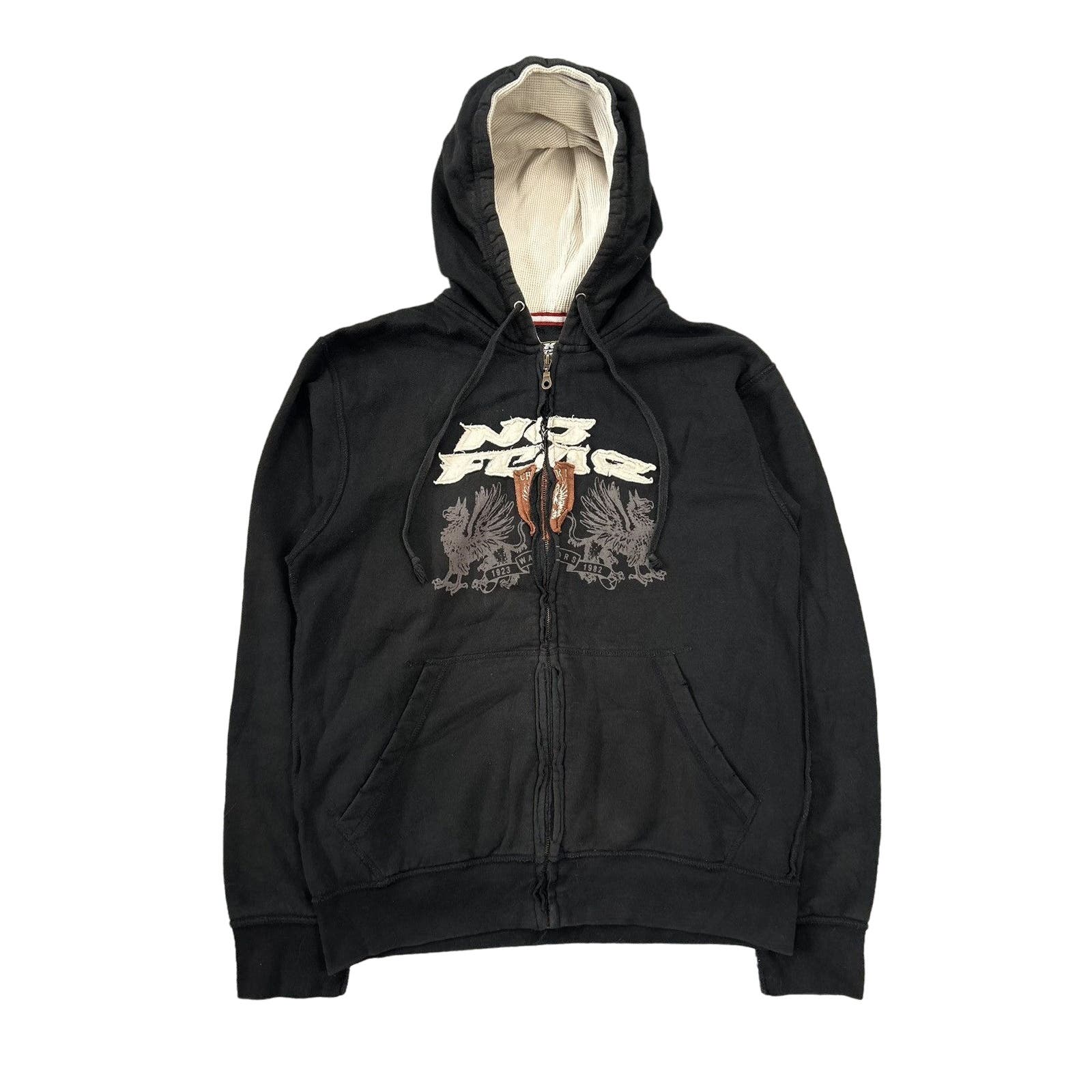 No Fear zip hoodie vintage Y2K black big logo Refitted