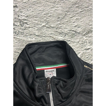 Italia zip sweatshirt vintage Y2K big logo black gold Italy