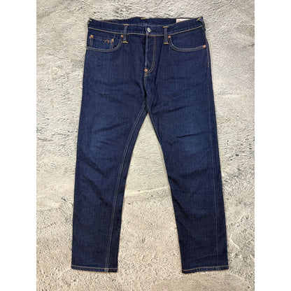 Evisu jeans daicock red big logo navy raw denim Selvedge