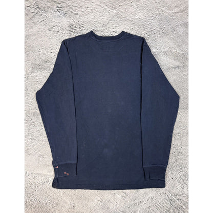Supreme long sleeve T-shirt navy big logo 3M Reflective