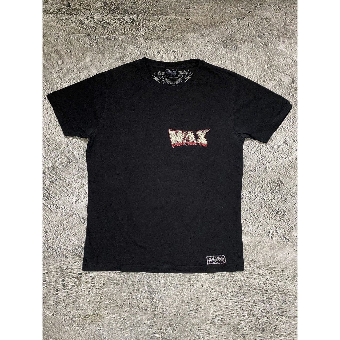 Vintage Y2K big logo t-shirt Wax action skull