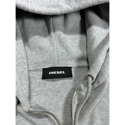 Diesel vintage grey zip hoodie Y2K