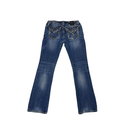 Miss Me flared bootcut white stitching denim vintage y2k
