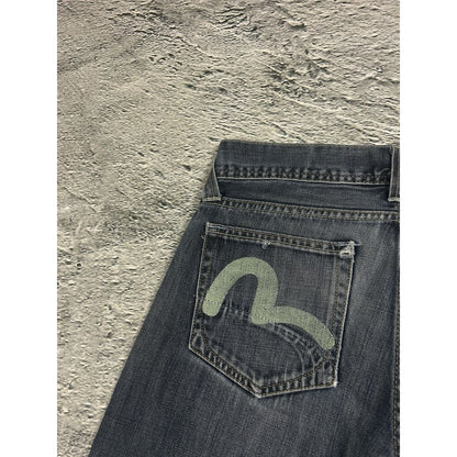 Evisu x Puma jeans vintage grey bootcut mint seagulls