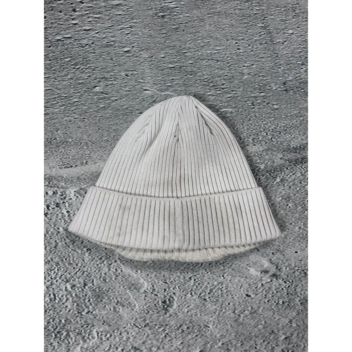 CP Company Beanie White Wool Hat Casual Made in Italy