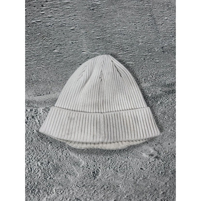 CP Company Beanie White Wool Hat Casual Made in Italy