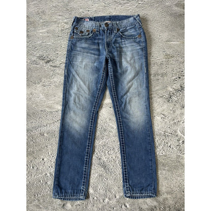 True Religion vintage jeans Blue thick stitching Vince Y2K
