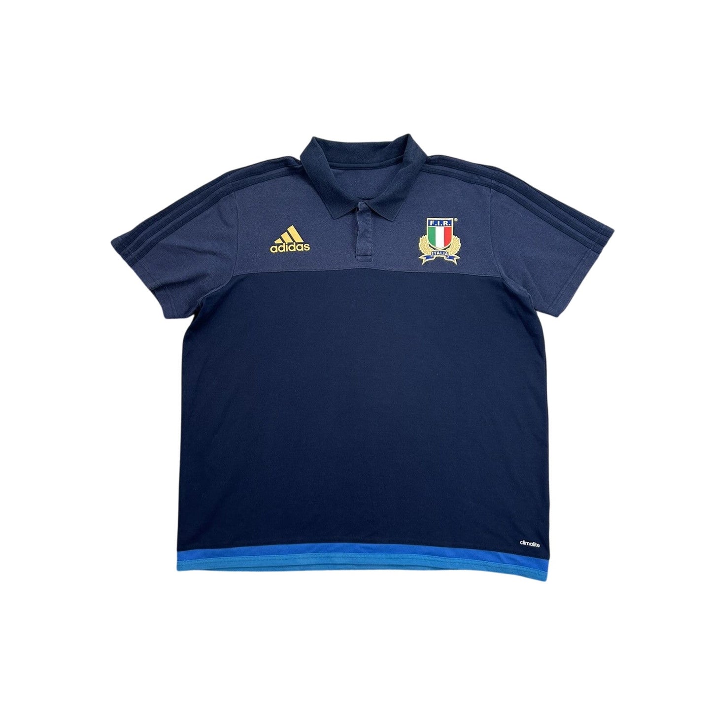 Italy Adidas vintage polo T-shirt navy blue Chief Keef