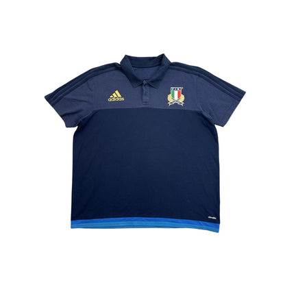 Italy Adidas vintage polo T-shirt navy blue Chief Keef