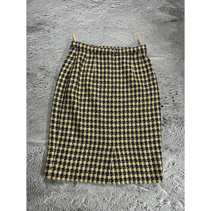 Escada vintage suit wool set blazer + skirt yellow