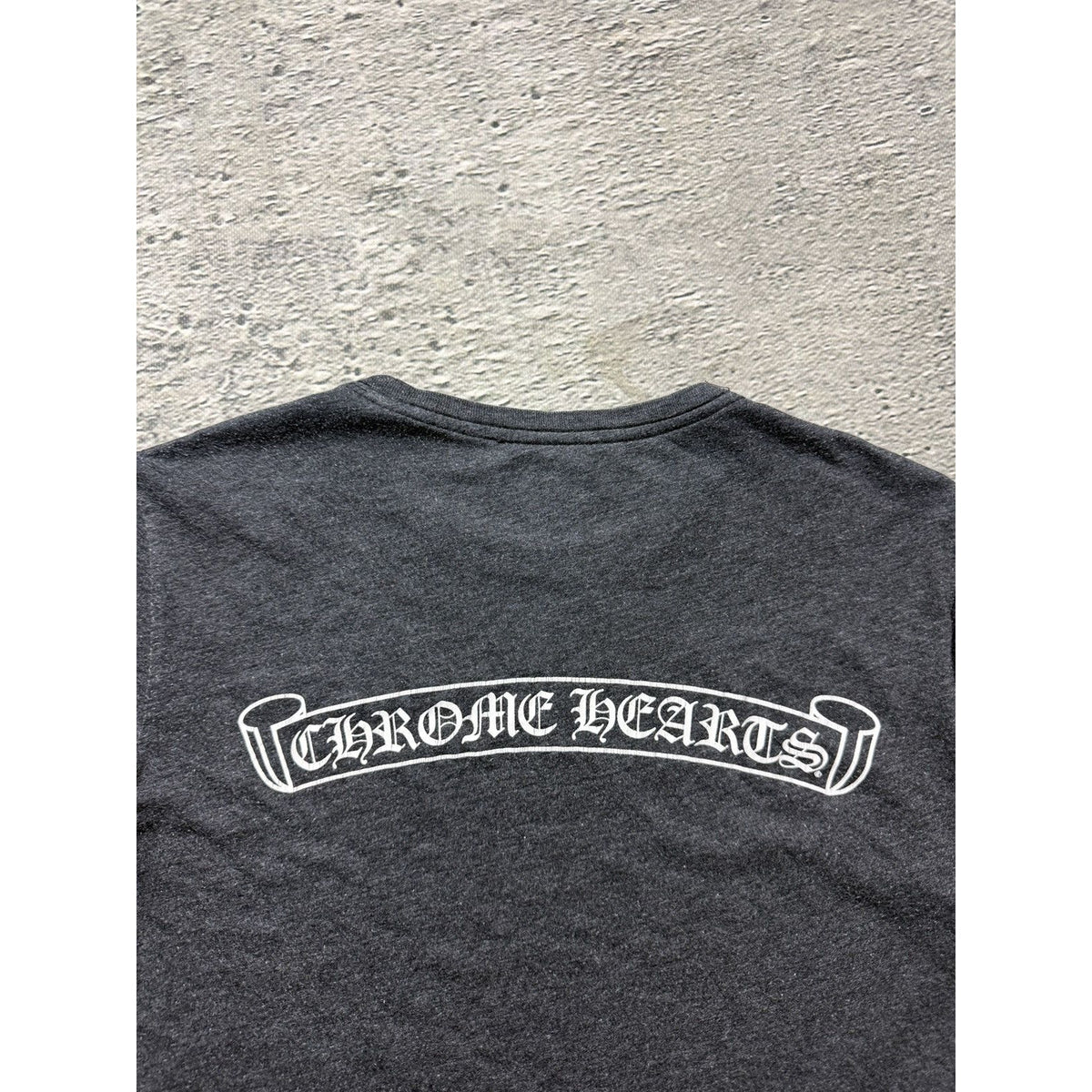 Chrome hearts Gray Tshirt Logo horseshoe scroll