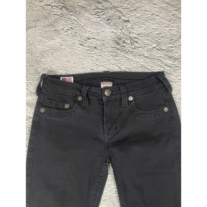 True Religion jeans biker black vintage Y2K slim skinny