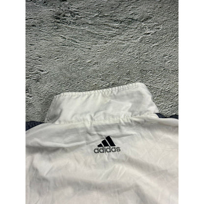 Adidas track suit grey white pants windbreaker vintage