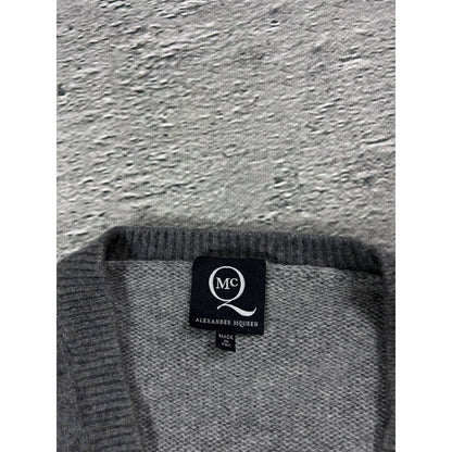 Alexander McQueen grey long sweater v neck