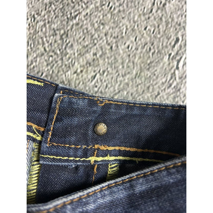 Evisu EU ED jeans vintage denim pants cargo navy blue Y2K