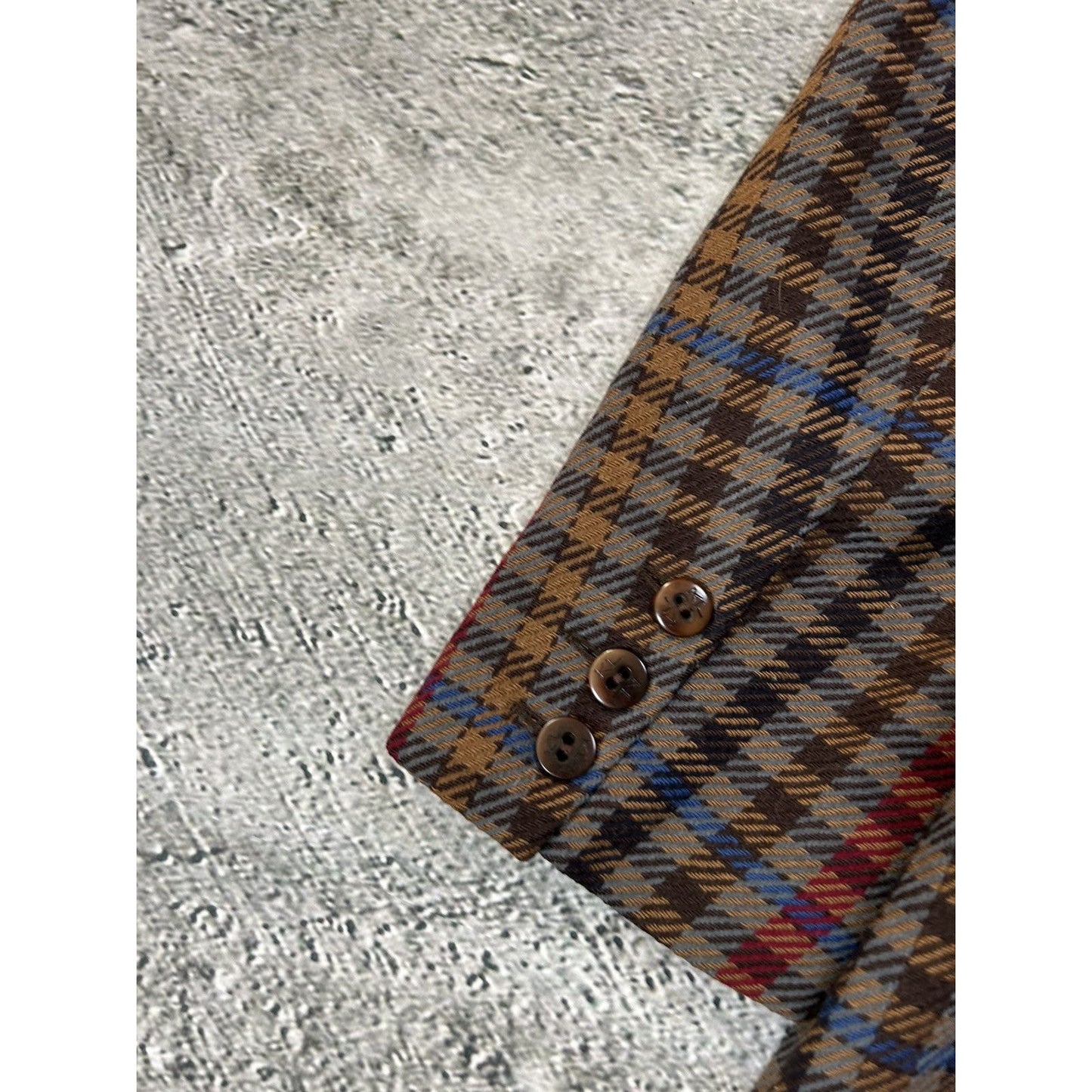 Karl Lagerfeld blazer vintage wool brown checkered