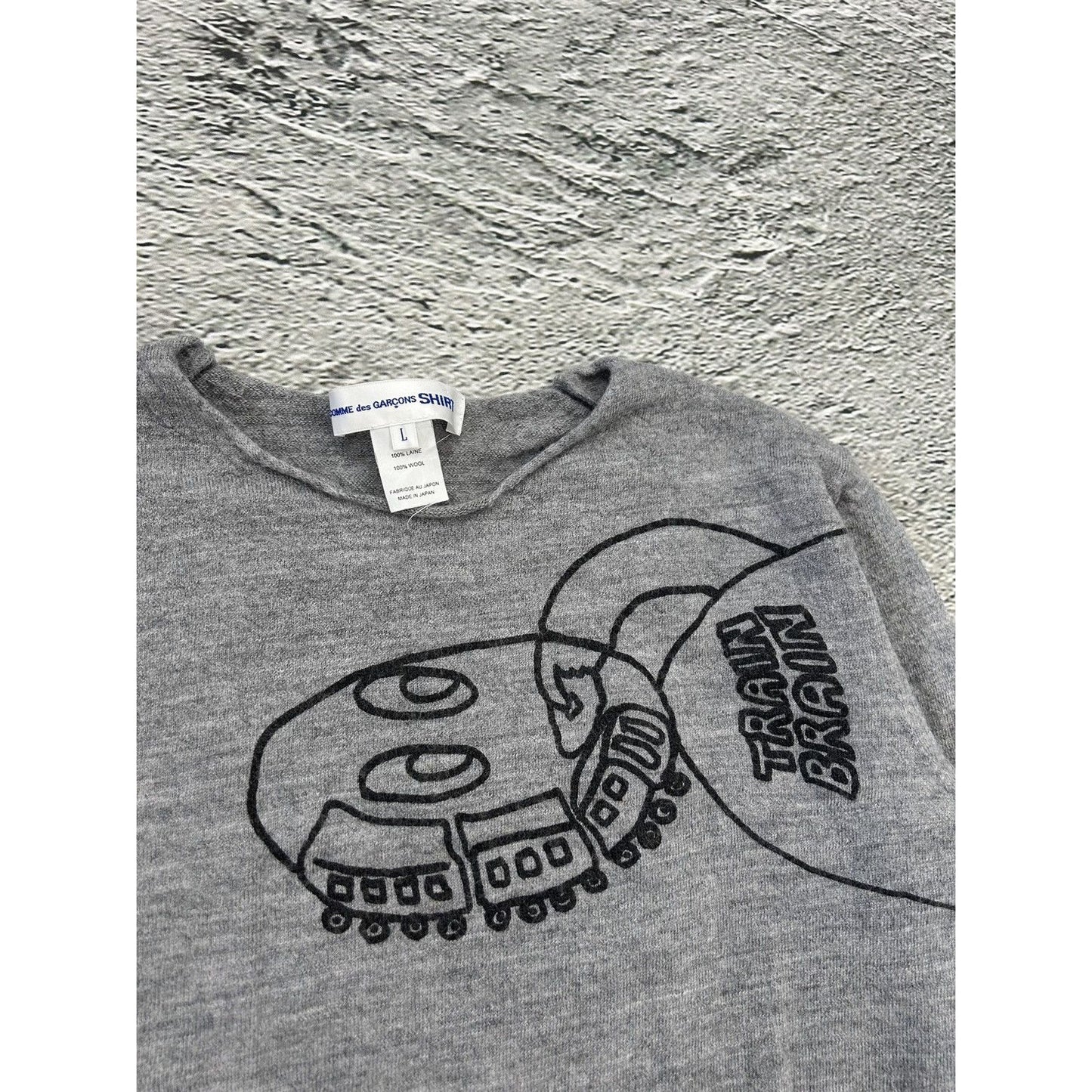Comme Des Garcons shirt SS17 sweater Brain Train Runway wool