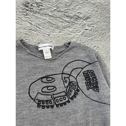 Comme Des Garcons shirt SS17 sweater Brain Train Runway wool